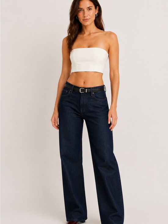 STAUD Denim - STAUD Bridal Nyla White Strapless Corset Bandeau Top Size 0